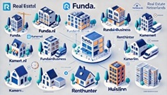 Logos der Top-Immobilien-Websites in den Niederlanden